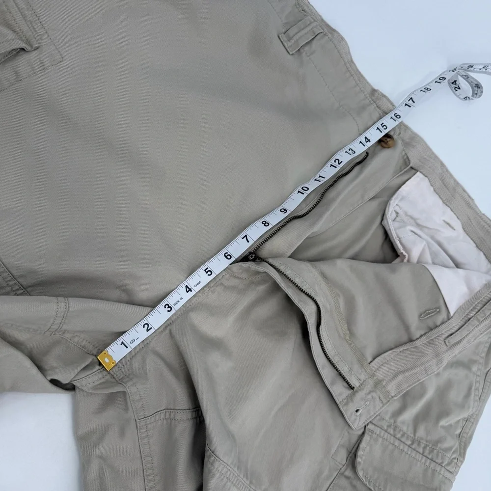Polo Ralph Lauren Shorts Men’s 50 Big Beige Cargo Pockets Relaxed-discolored